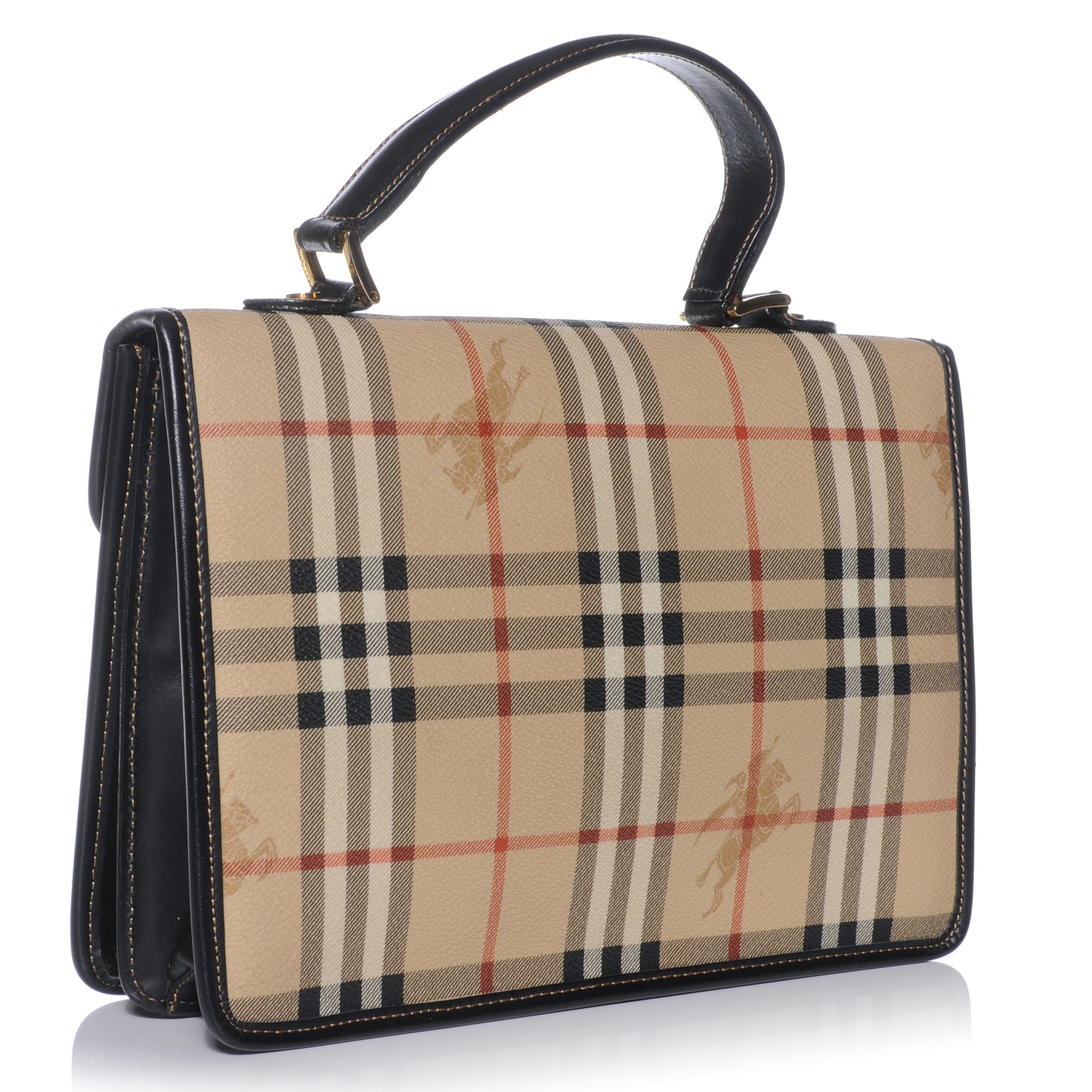 Haymarket Check Calfskin Briefcase Black