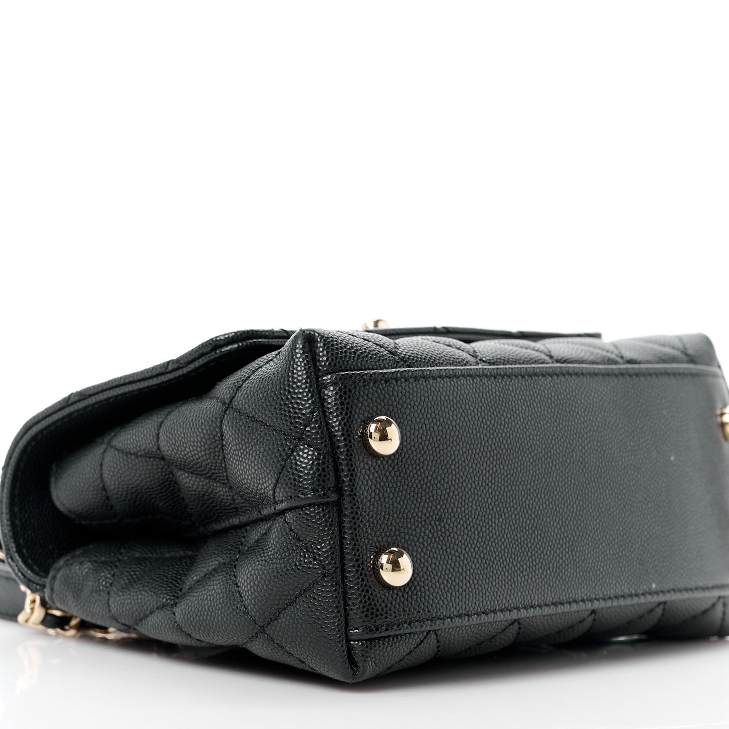 Caviar Quilted Extra Mini Coco Handle Flap Black