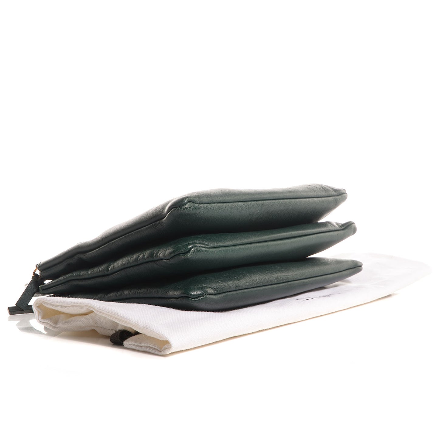 Lambskin Large Trio Crossbody Bag Emerald