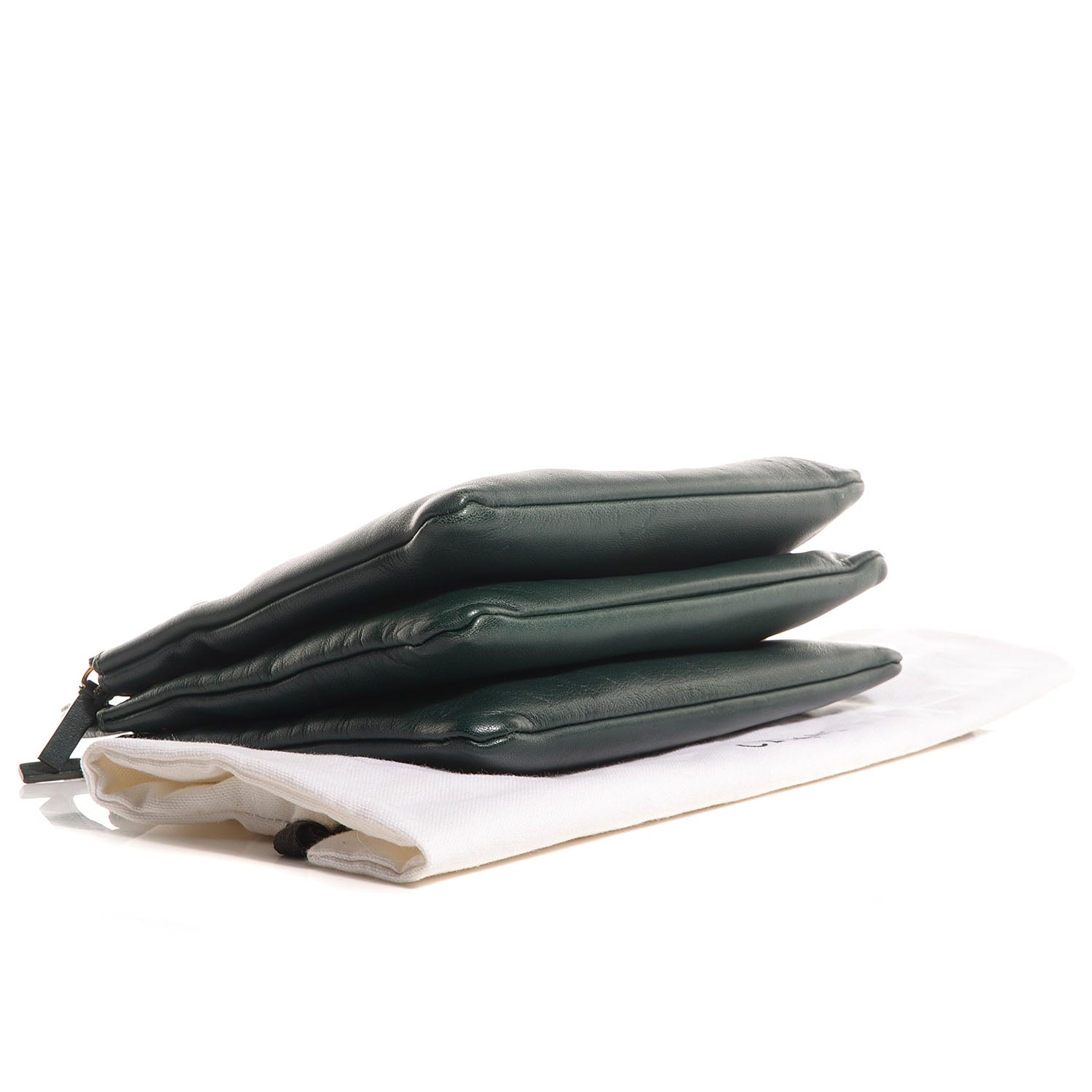 Celine Lambskin Large Trio Crossbody Bag Emerald 4 of 8