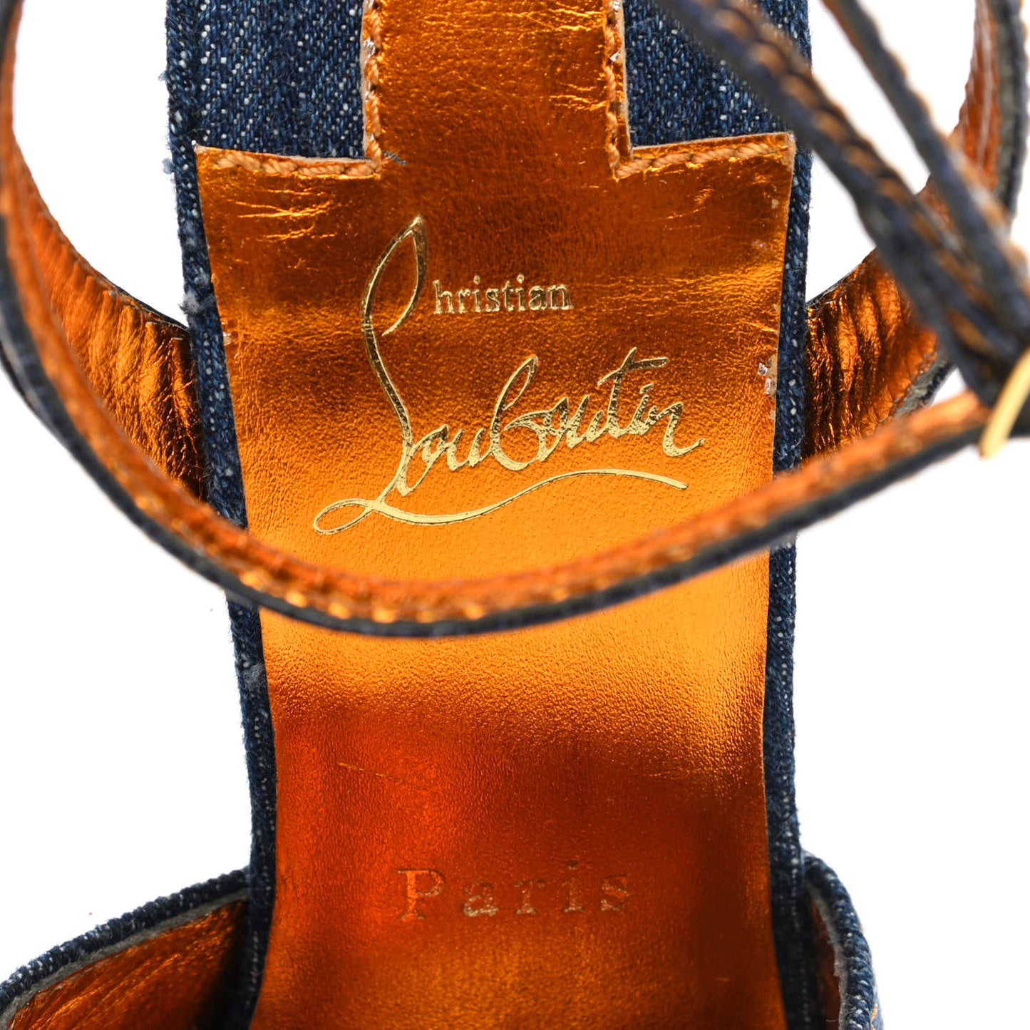 Denim Calfskin Mira Cokunata 120 Sandals 39