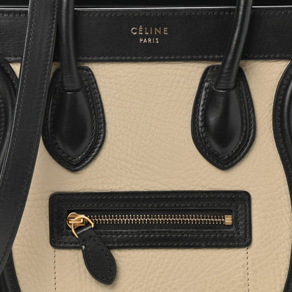 Celine Elephant Calfskin Nano Tri-Color Luggage Sand 7 of 9