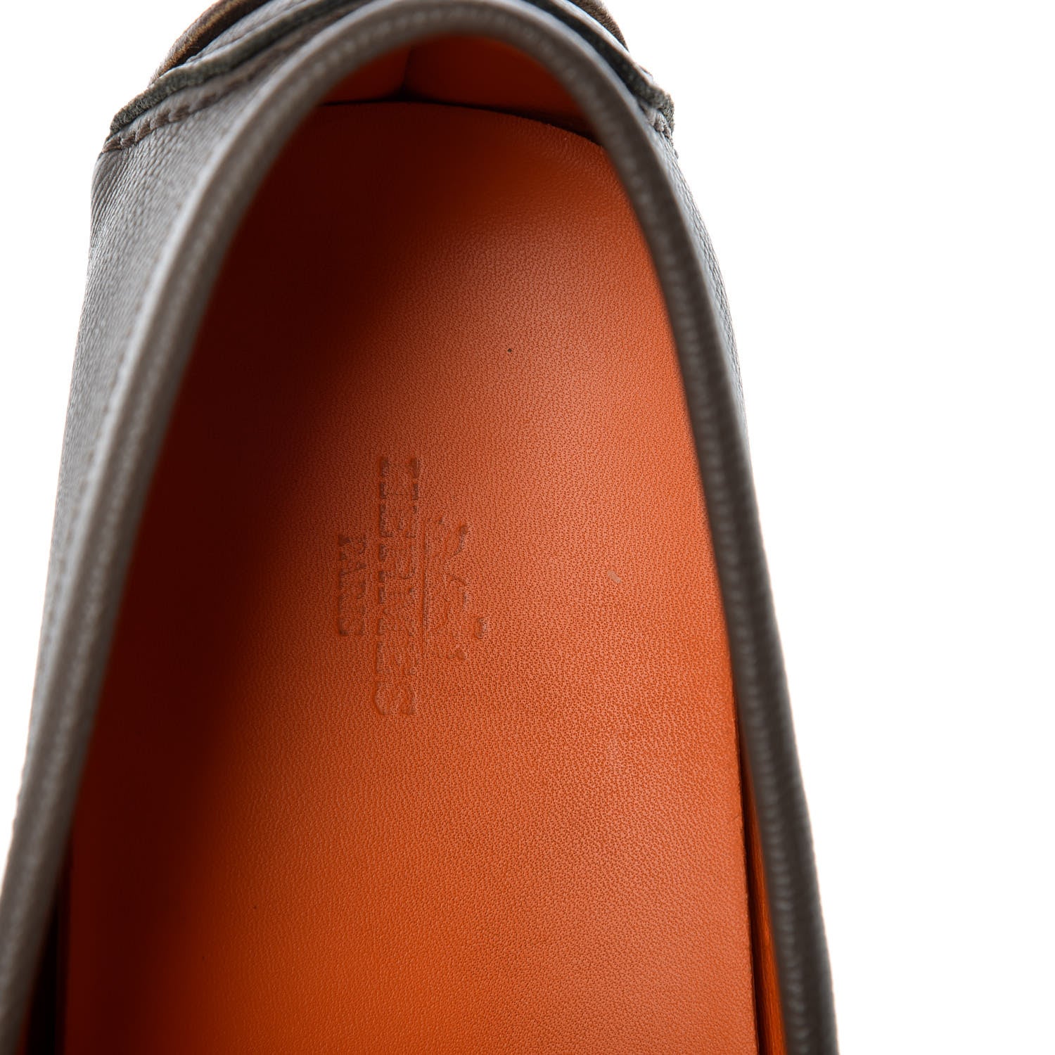Hermes Epsom Mens Oscar Loafers 42 Etoupe 8 of 10