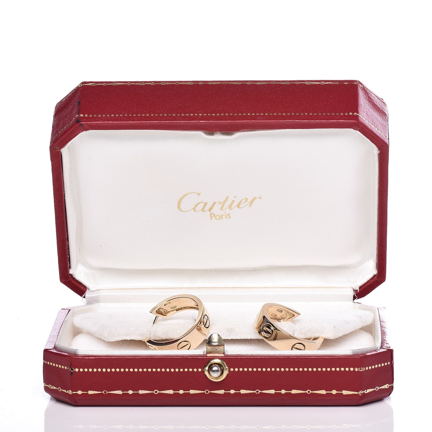 18K Yellow Gold 5.5mm LOVE Hoop Earrings