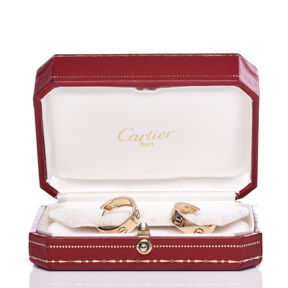 Cartier 18K Yellow Gold 5.5mm LOVE Hoop Earrings 9 of 9