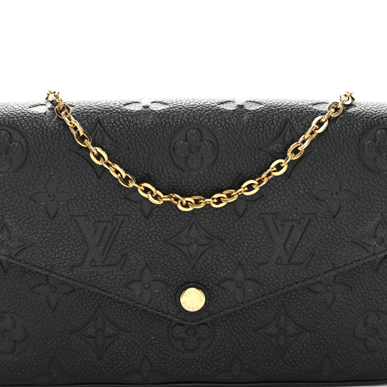Louis Vuitton Empreinte Pochette Felicie Chain Wallet Black 7 of 9