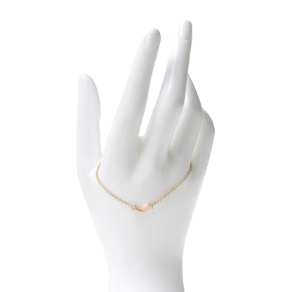 Tiffany 18K Rose Gold Mini T Smile Bracelet 2 of 6