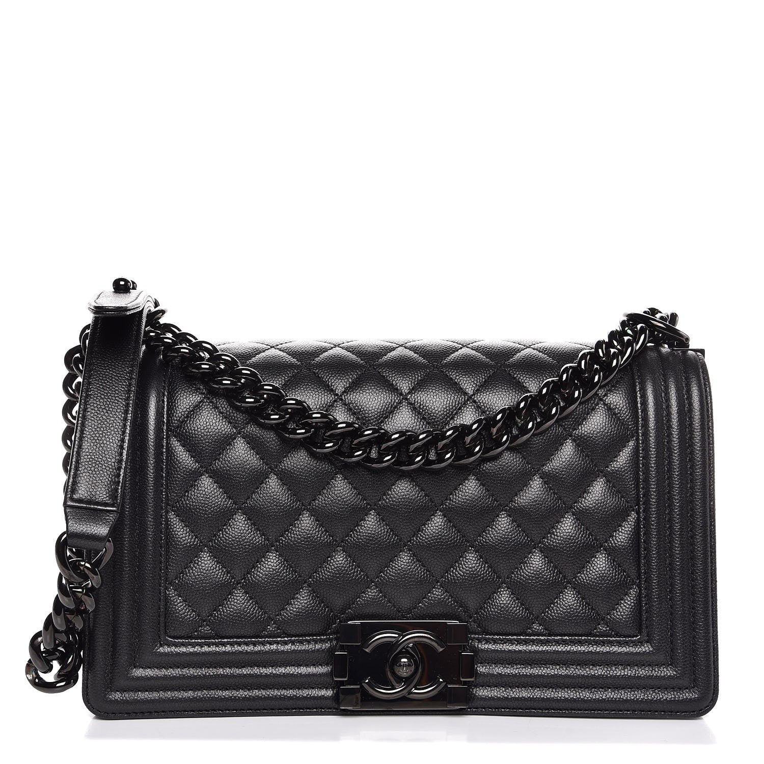 Chanel Caviar Quilted Medium Boy Flap So Black 1 of 8