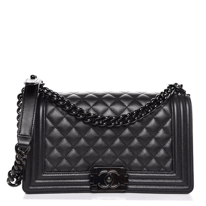Chanel Caviar Quilted Medium Boy Flap So Black 1 of 8