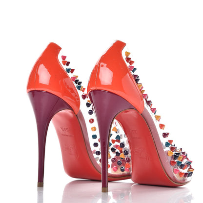 Christian Louboutin Patent PVC Spike Me 100 Pumps 38.5 Multicolor 4 of 9