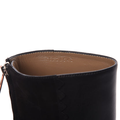 Hermes Calfskin Velvet Goatskin Womens Proof Low Boot 38.5 Black 8 of 9
