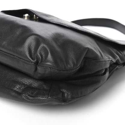 Prada Vitello Daino Hobo Flap Black 7 of 9