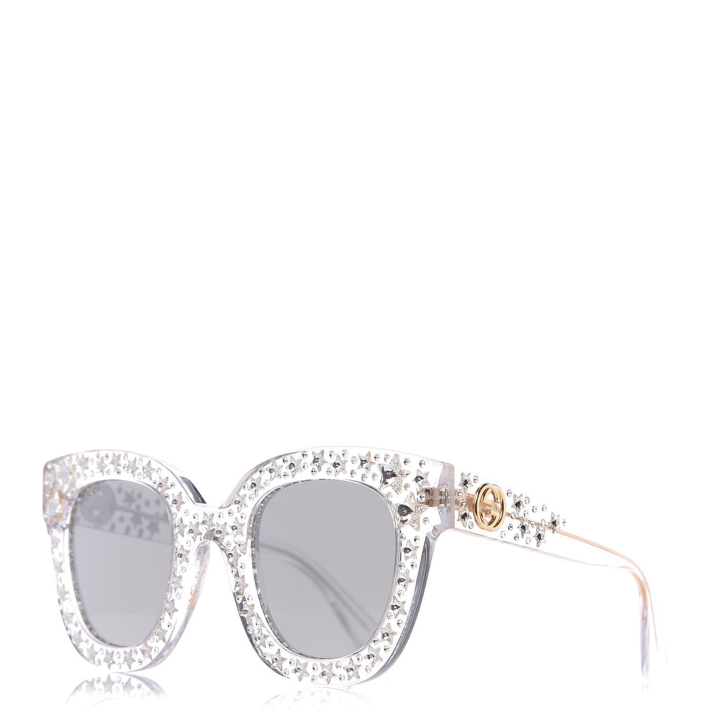 Acetate Crystal Oversize Mirrored Star Sunglasses GG0116S