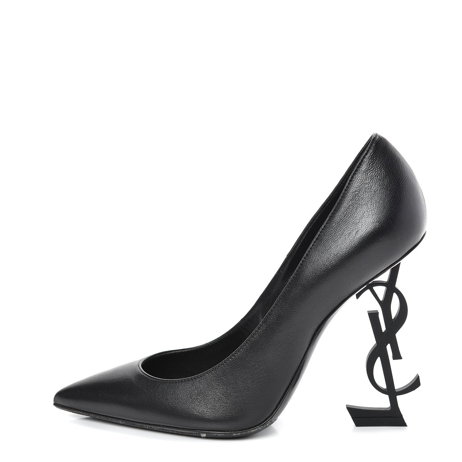 Saint Laurent Calfskin Opyum 110 Pumps 37.5 Black 1 of 10