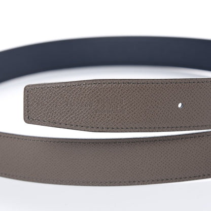 Hermes Epsom 32mm H Belt 90 Etain Bleu Saphir 6 of 7