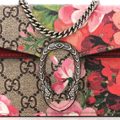 Gucci GG Supreme Monogram Blooms Super Mini Dionysus Shoulder Bag Beige Multicolor Dry Rose 7 of 10