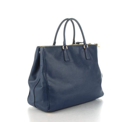 Prada Saffiano Lux Extra Large Galleria Double Zip Tote Bluette 3 of 13
