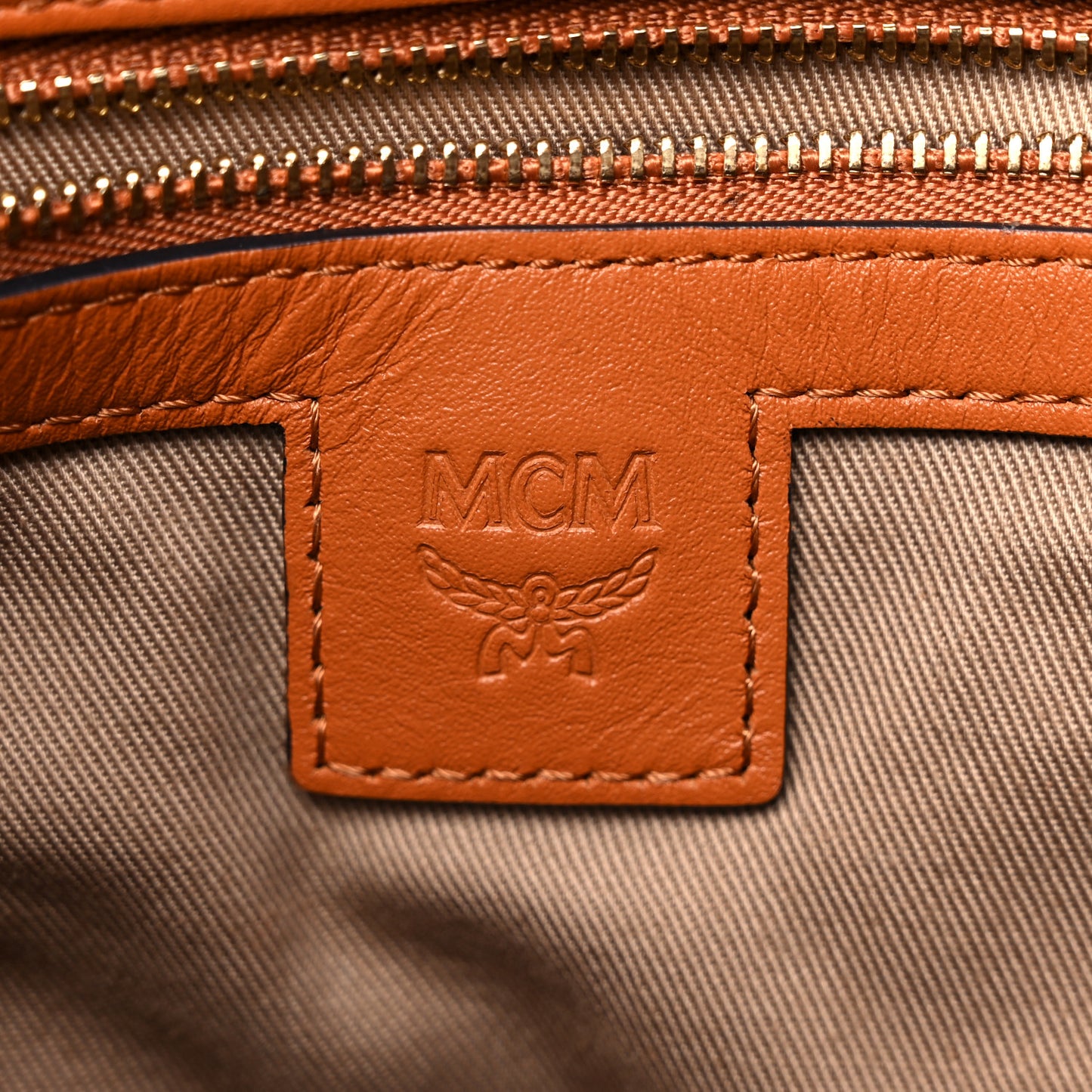 Visetos Small Soft Berlin Drawstring Bucket Bag Cognac