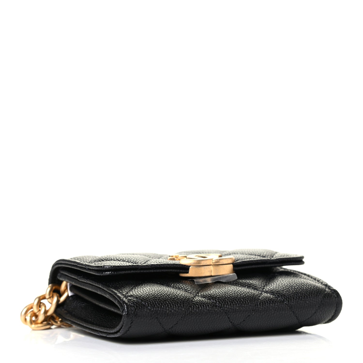 Chanel Caviar Quilted Bracelet On Chain Clutch Black 3 of 4