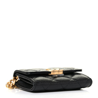 Chanel Caviar Quilted Bracelet On Chain Clutch Black 3 of 4
