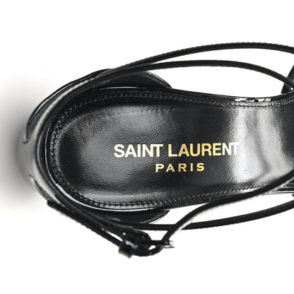 Saint Laurent Patent Cassandra 100 Sandals 38.5 Black 8 of 10