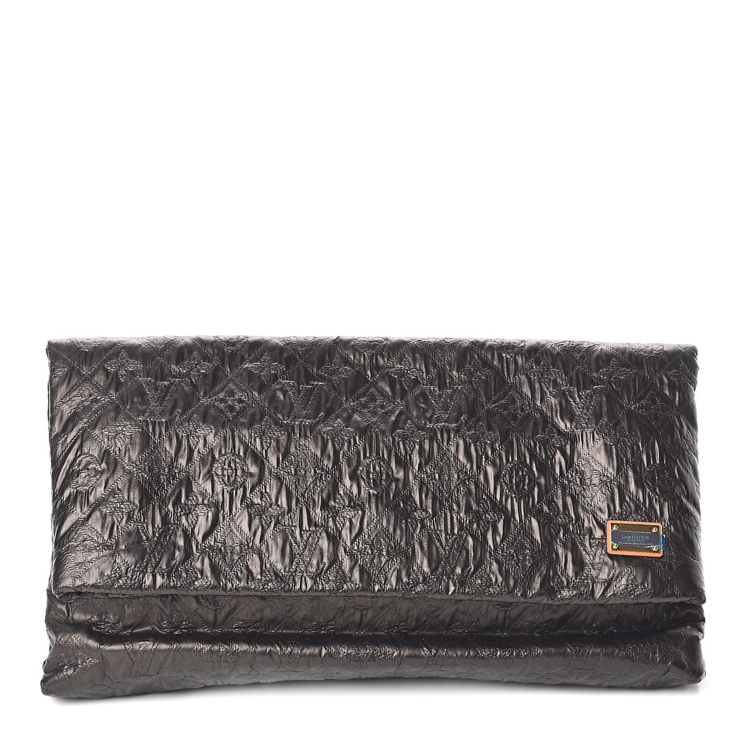 Jacquard Quilted Monogram Limelight Clutch PM Black
