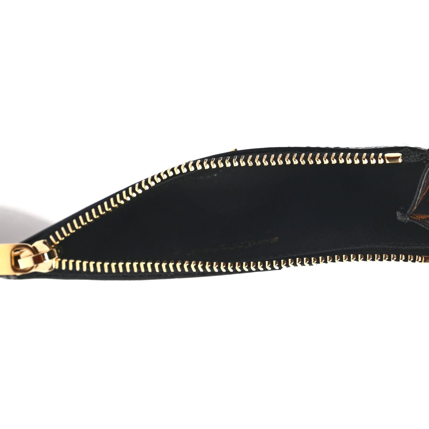 Calfskin Leopard Print Monogram 5 Fragments Zip Pouch Card Holder