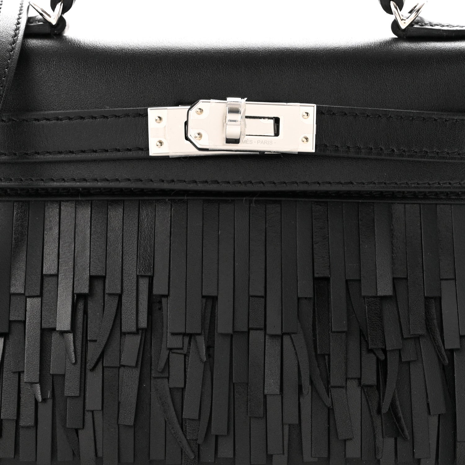 Hermes Tadelakt Sombrero Box Pampilles Mini Kelly Sellier 20 Black 12 of 19