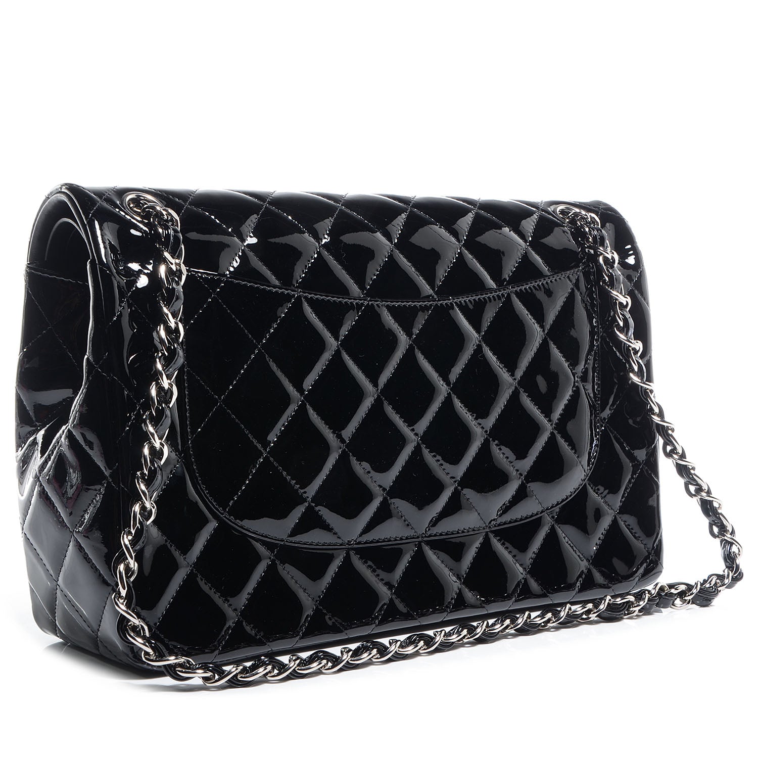 Chanel Patent Jumbo Double Flap Black 3 of 9