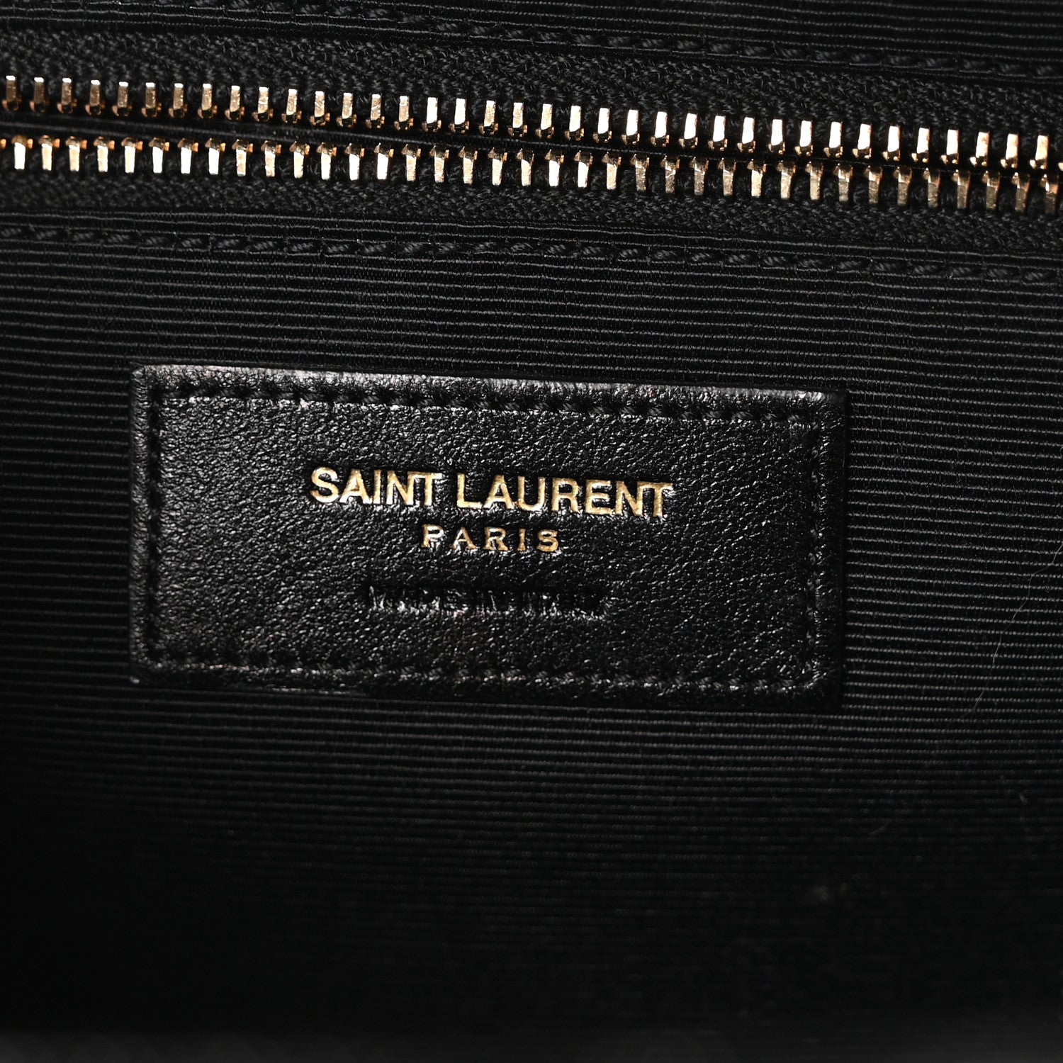Saint Laurent Grain De Poudre Matelasse Chevron Large Monogram Satchel Black 6 of 10