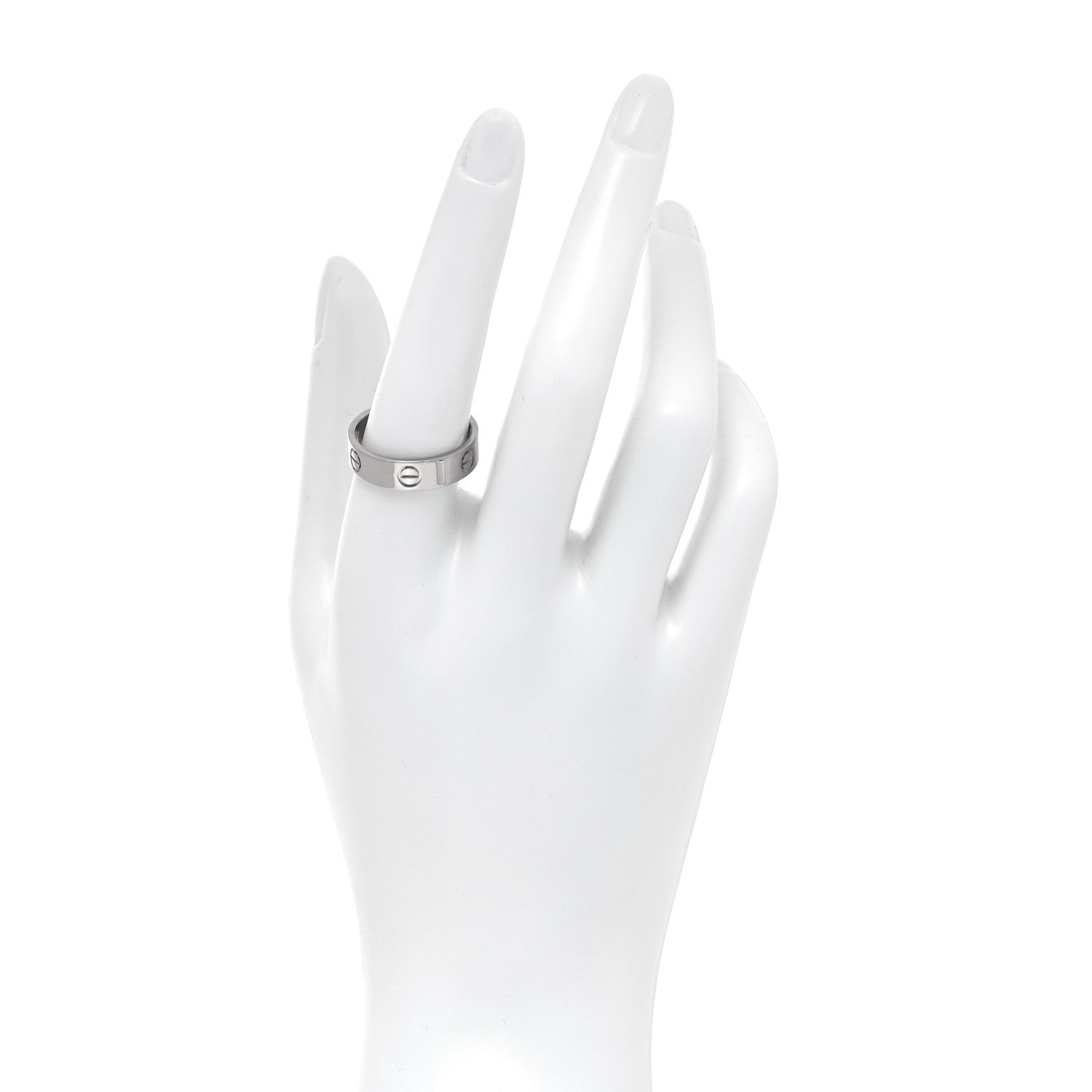 Cartier 18K White Gold 5.5mm LOVE Ring 59 8.75 2 of 4