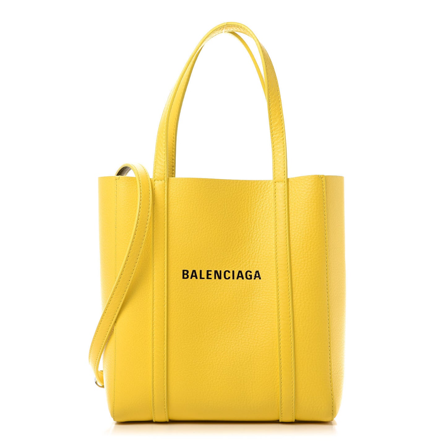 Smooth Calfskin Logo XXS Everyday Tote Jaune Soleil Black