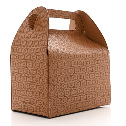 Saint Laurent Calfskin Monogram Take Away Box Dusty Vintage Brown Gold 3 of 9