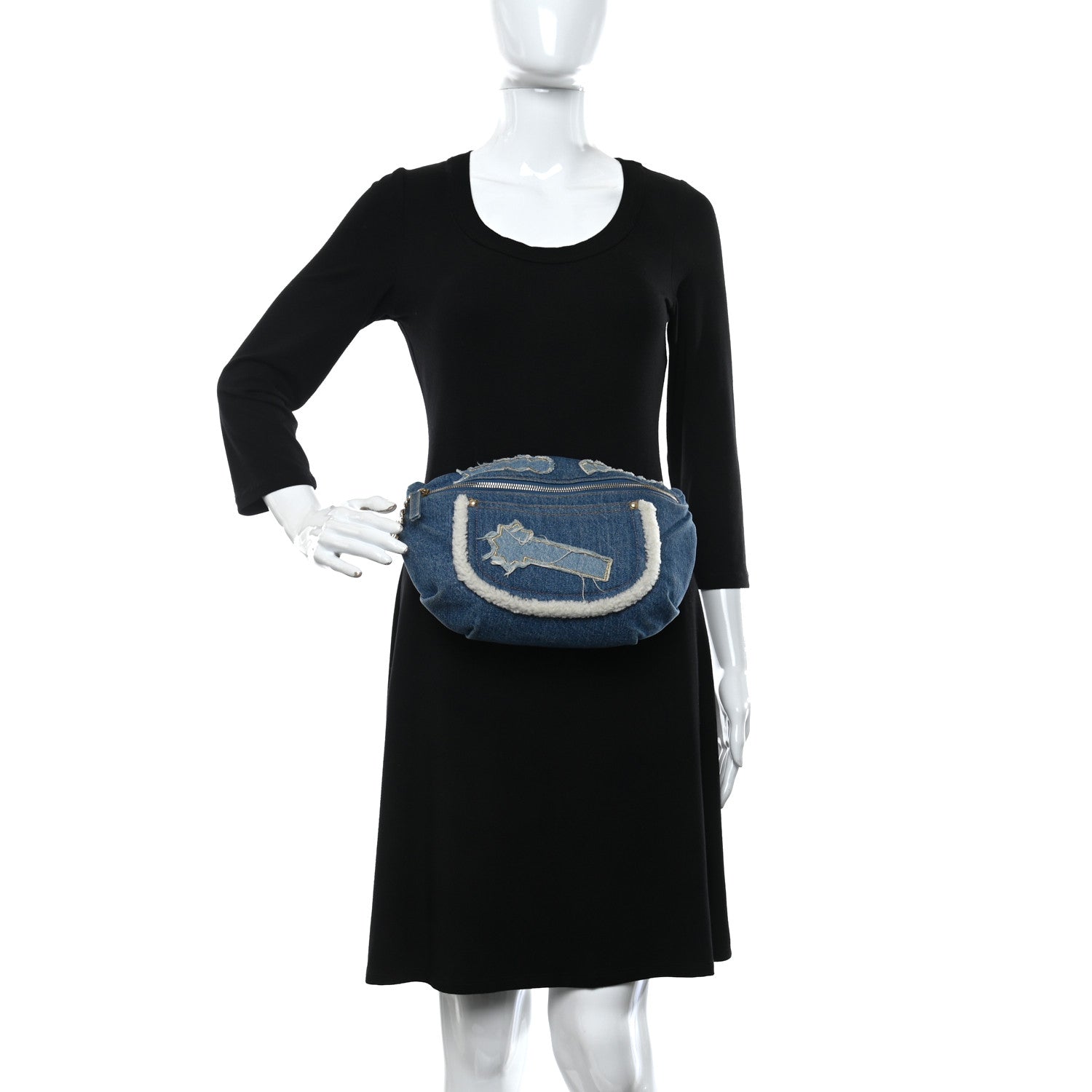 Chanel Denim Sherling Egyptian Waist Bag Blue 2 of 12