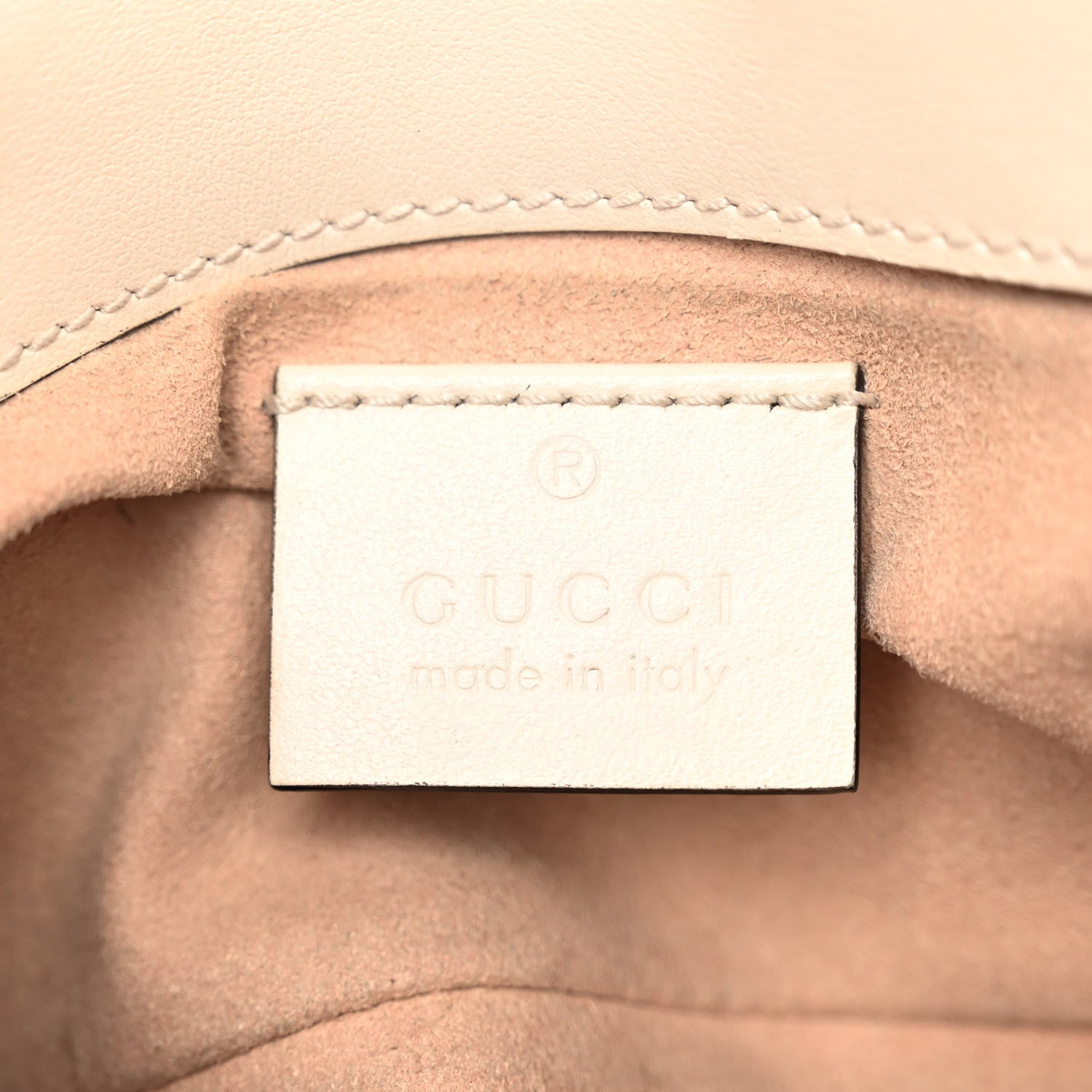 Gucci Calfskin Matelasse Super Mini GG Marmont Shoulder Bag White 6 of 11