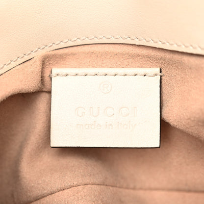 Gucci Calfskin Matelasse Super Mini GG Marmont Shoulder Bag White 6 of 11