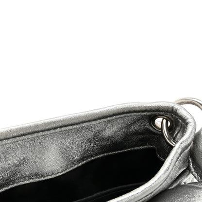 Miu Miu Metallic Nappa Matelasse Top Handle Tote Silver 11 of 12
