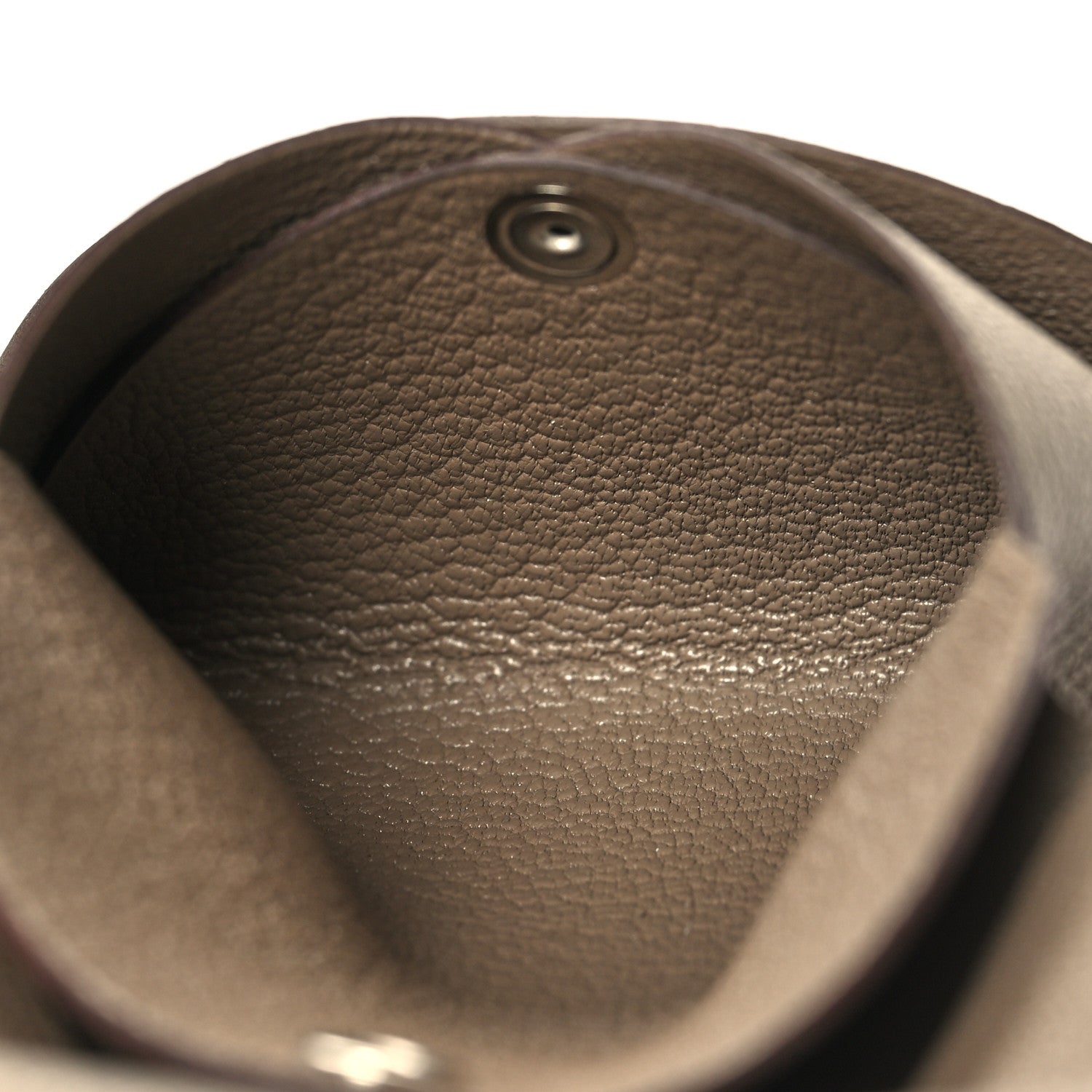 Hermes Chevre Mysore Calvi Duo Card Case Etoupe 6 of 10