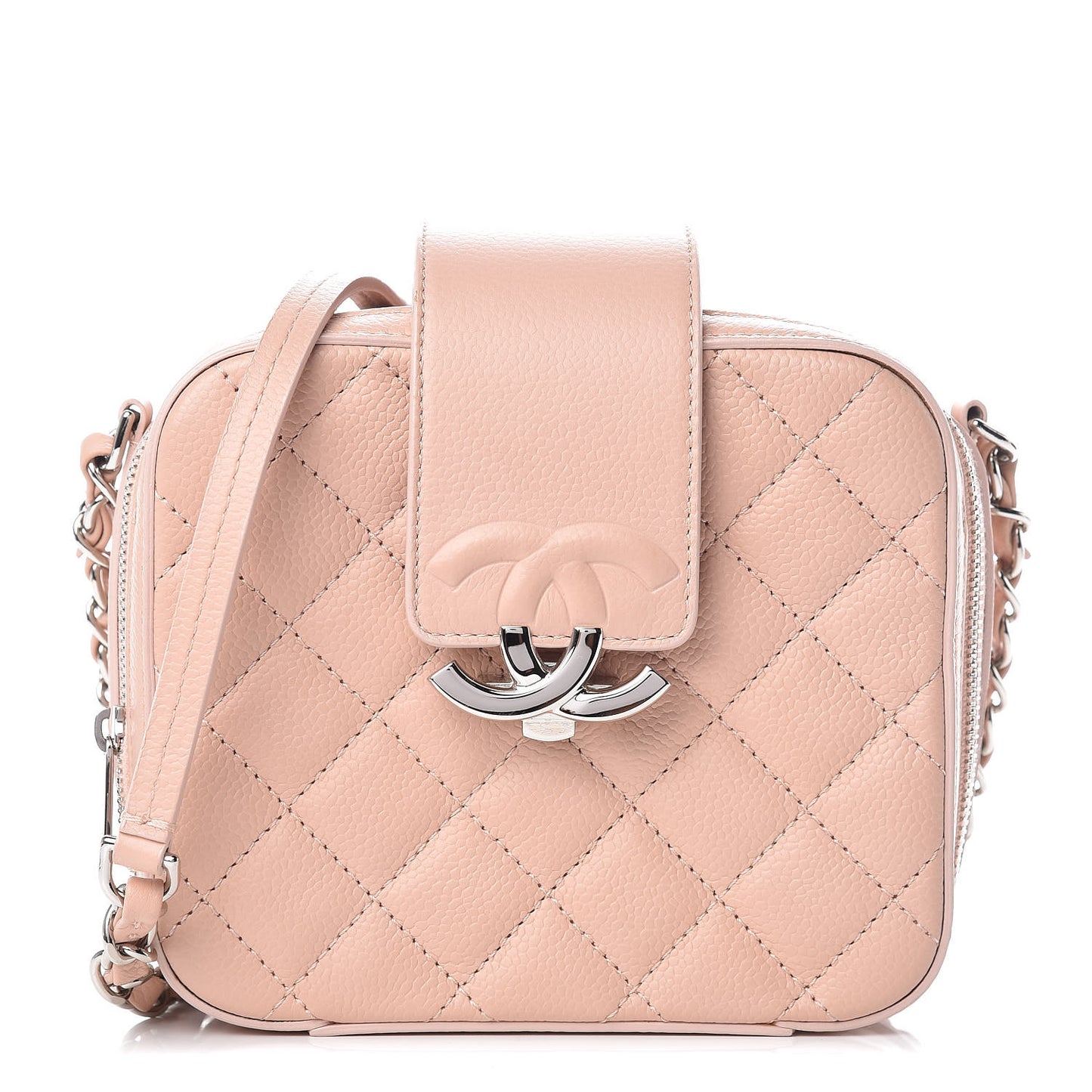 Caviar Quilted Mini CC Box Camera Bag Pink