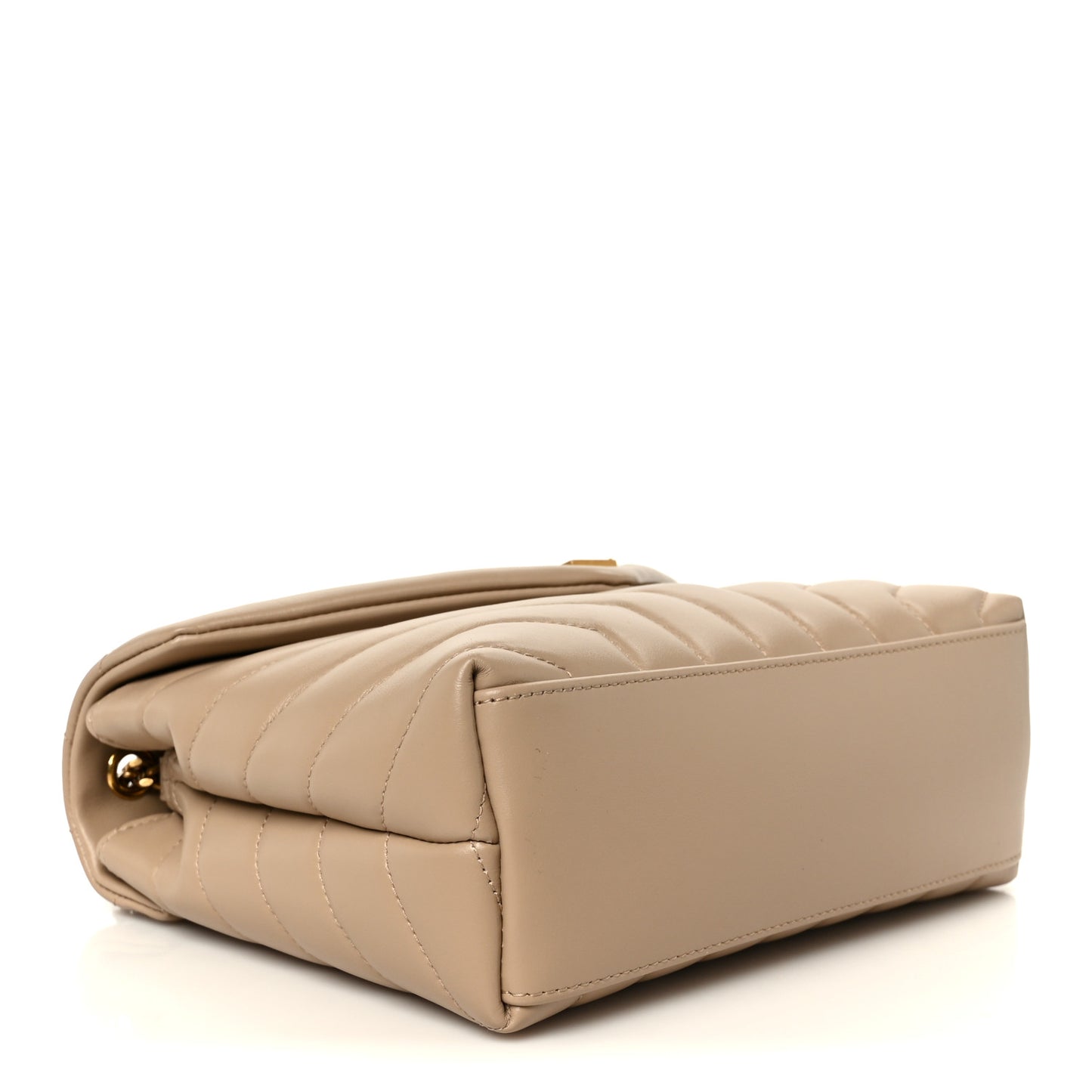 Calfskin Y Quilted Monogram Small Loulou Chain Satchel Dark Beige Dark Beige