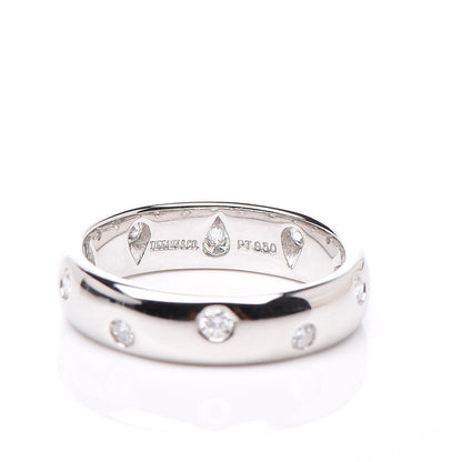 Tiffany Platinum Diamond Etoile Band Ring 48 4.5 4 of 4