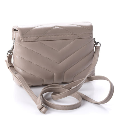 Saint Laurent Calfskin Y Quilted Monogram Toy Loulou Crossbody Bag Light Natural 3 of 12