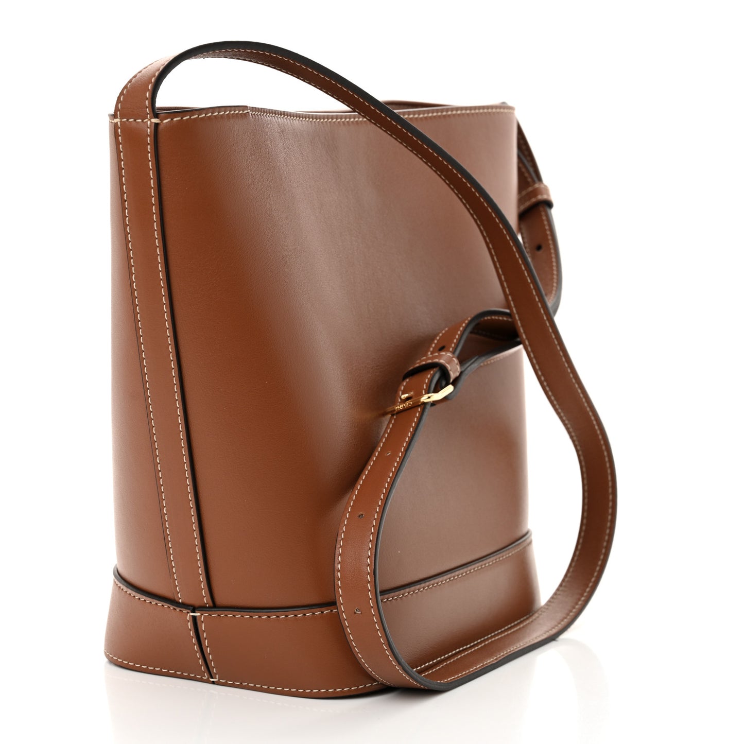Smooth Calfskin Small Cuir Triomphe Bucket Bag Tan