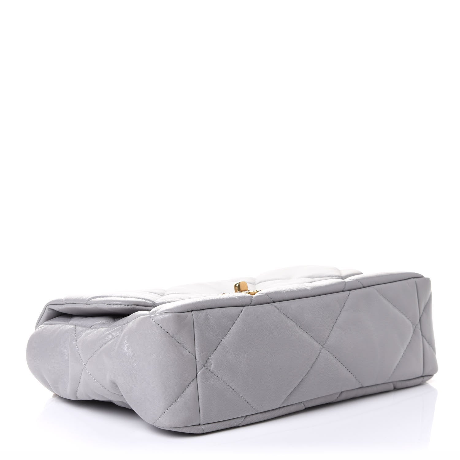 Chanel Goatskin Quilted Large Chanel 19 Flap Grey 4 of 11