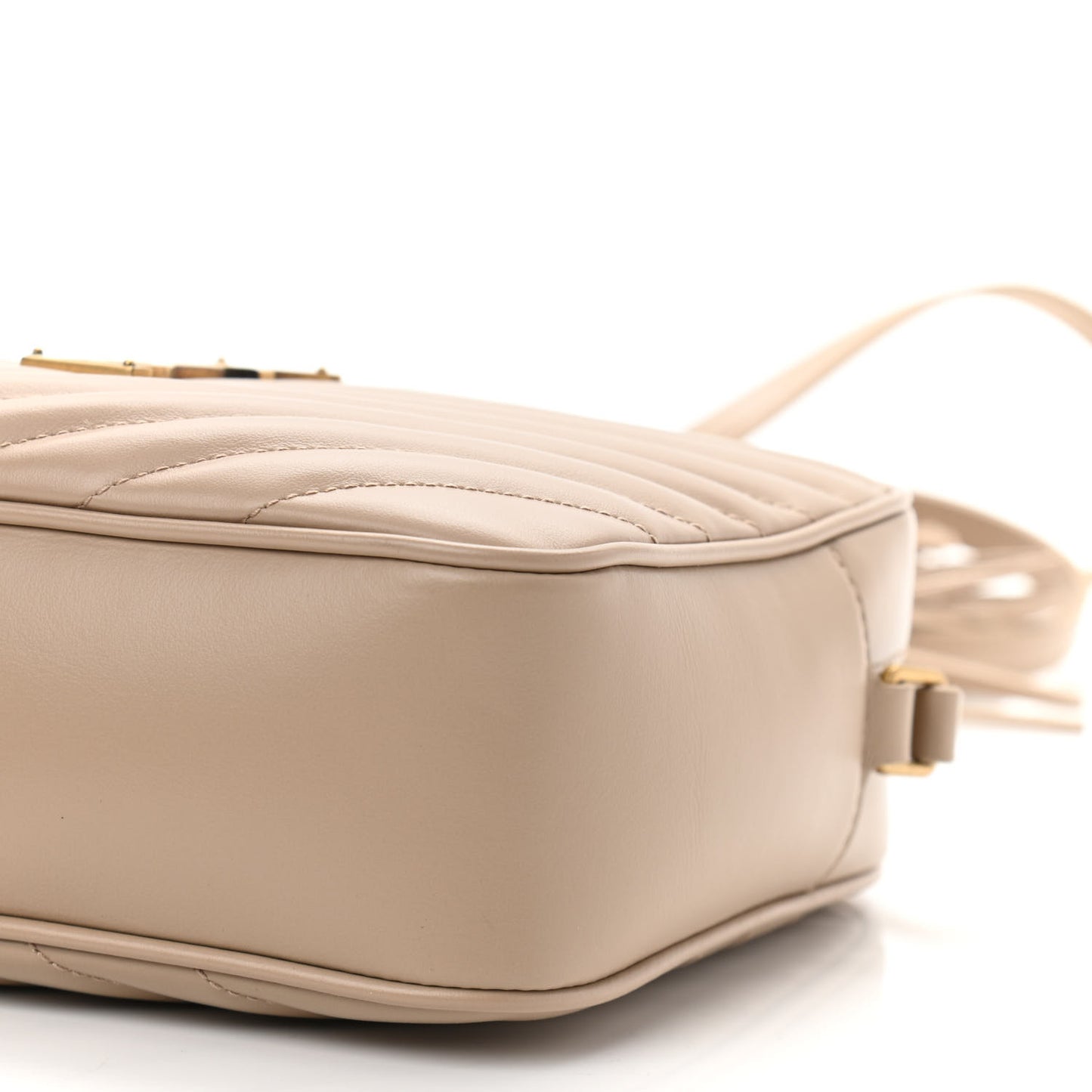 Calfskin Matelasse Monogram Lou Camera Bag Dark Latte