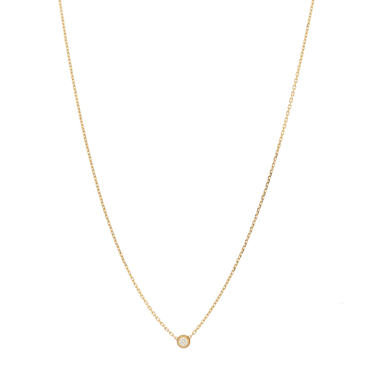 18K Yellow Gold Diamond XS D'Amour Pendant Necklace