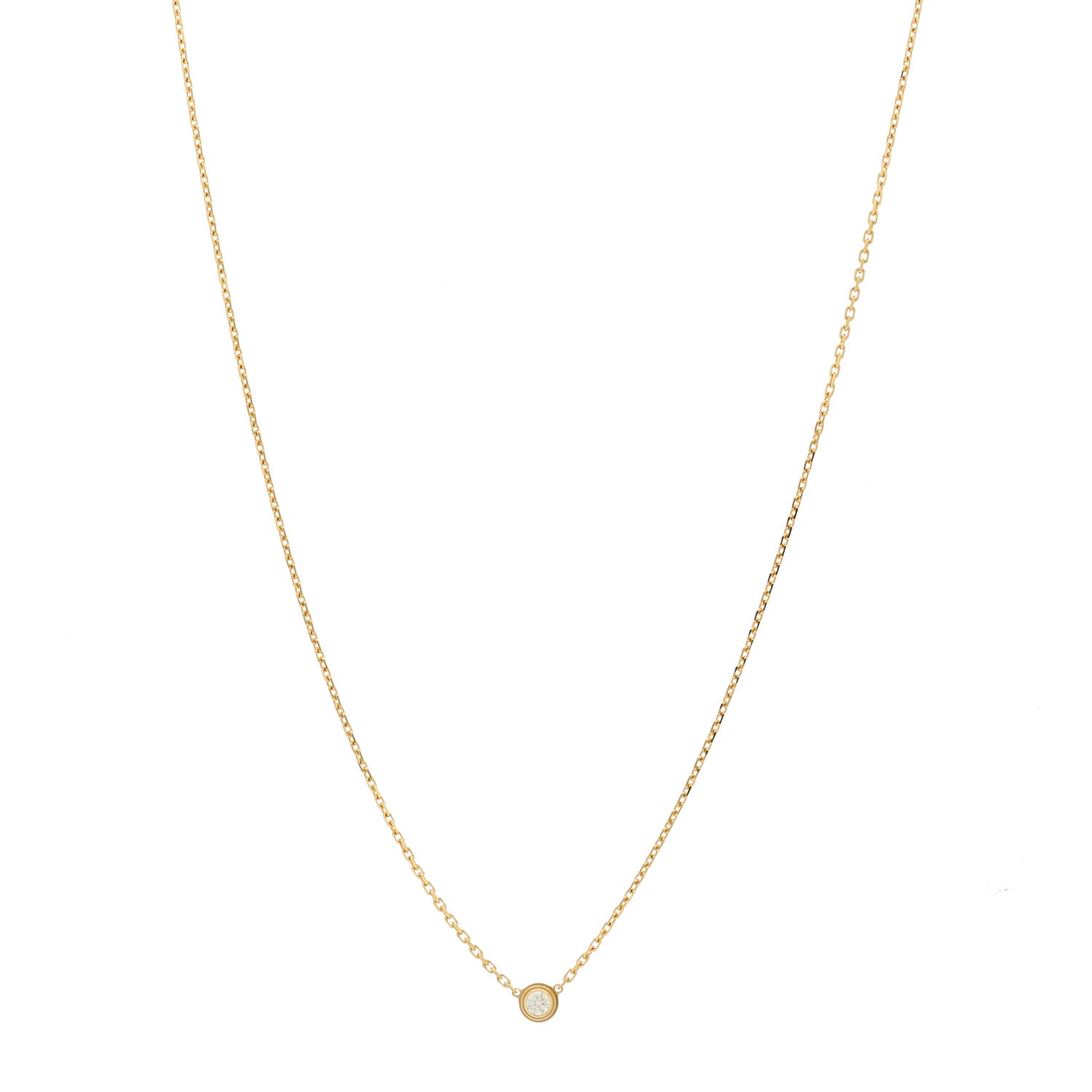 Cartier 18K Yellow Gold Diamond XS D'Amour Pendant Necklace 1 of 5