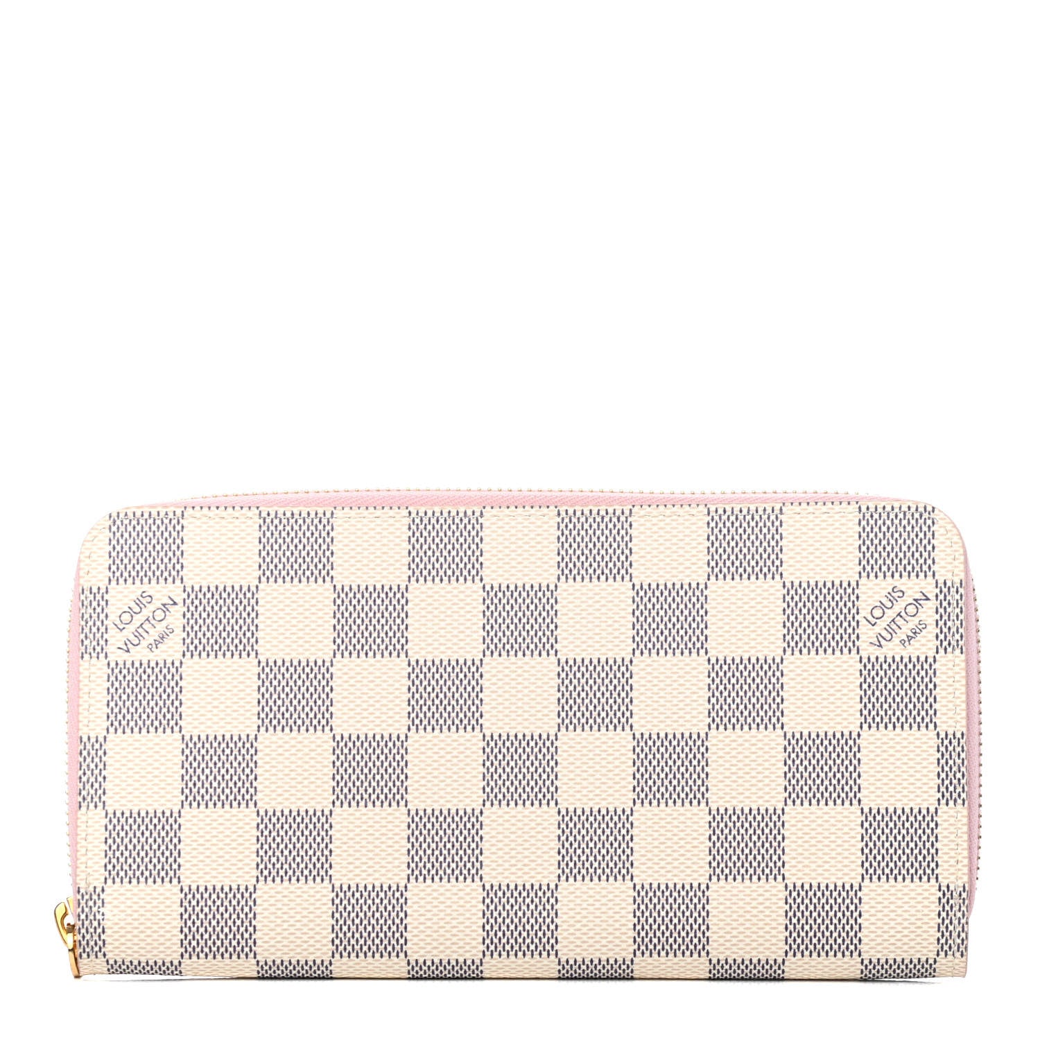Louis Vuitton Damier Azur Zippy Wallet Rose Ballerine 2 of 14