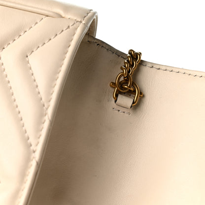 Gucci Calfskin Matelasse Super Mini GG Marmont Shoulder Bag White 10 of 12