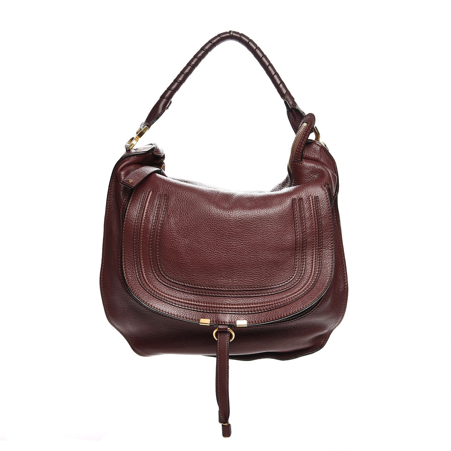 Calfskin Large Marcie Hobo Dark Velvet
